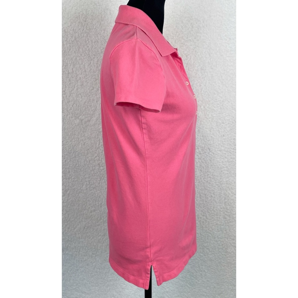 TOMMY HILFIGER • Bubblegum Pink Short Sleeve Polo Shirt, XS - Picture 10 of 16